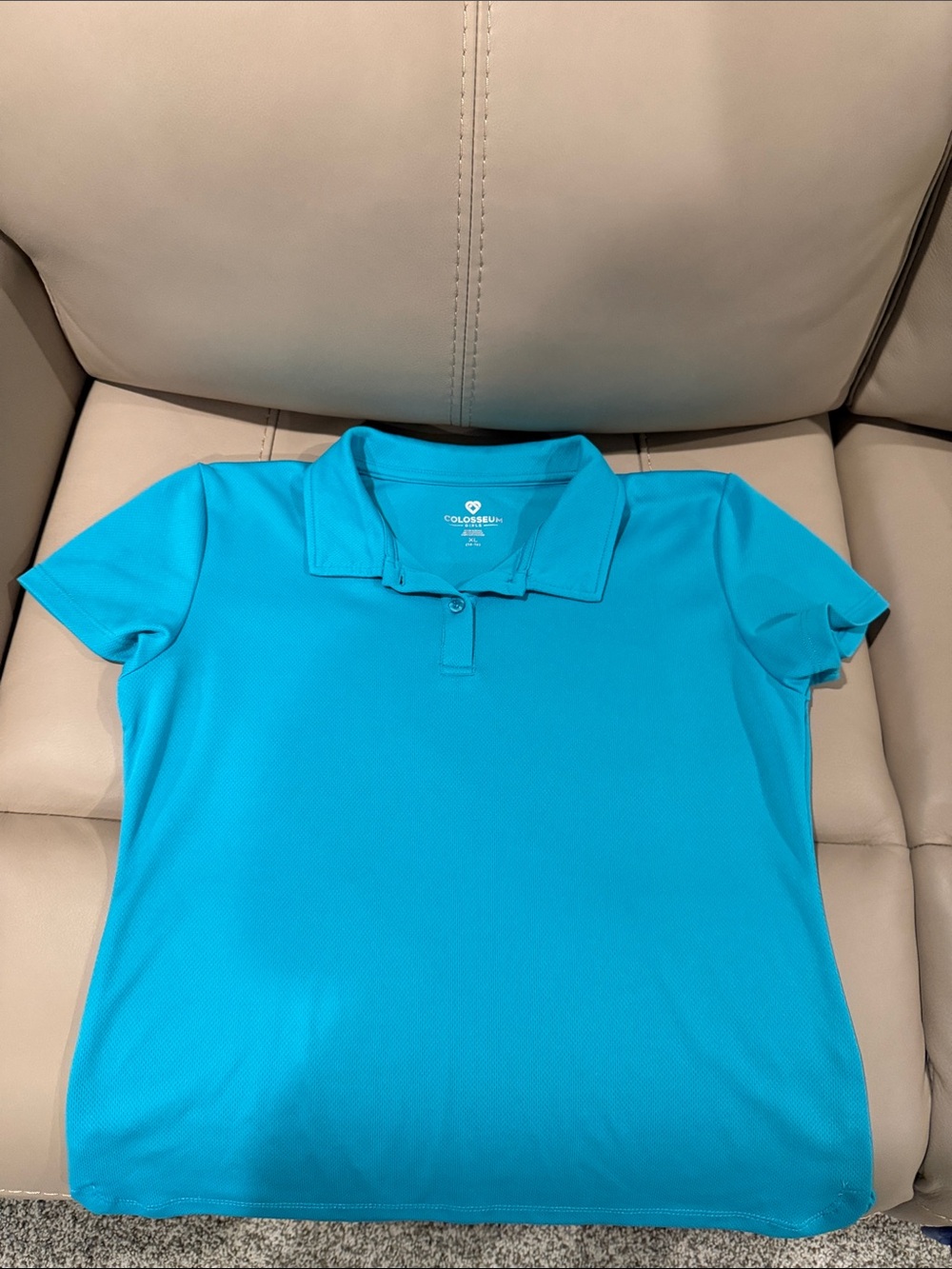 Colosseum Women’s Aqua Polo Shirt 2 for $7